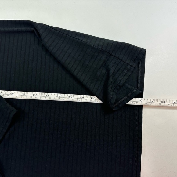 J.Jill Wearever Collection Black Ribbed Tunic Size LARGE - Picture 7 of 8